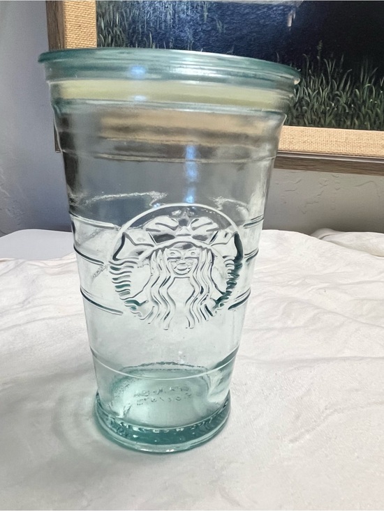 Starbucks Other - Starbucks Reusable Glass Tumbler - Aqua Green Tint